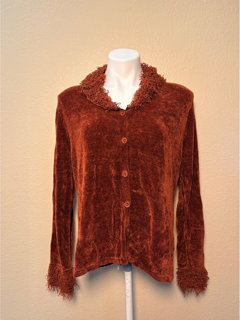 Y2K Coquette Vintage John Paul Richard Knitted Button-Up Cardigan Sweater #11